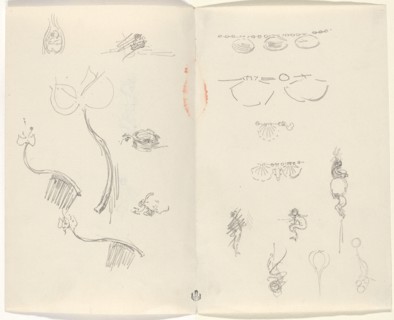 Studies for Jewelry Designs [verso], late 19th century. Creator: Beatrix Godwin Whistler.