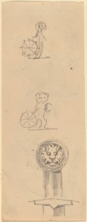 Sheet of Sketches [recto], late 19th century. Creator: Beatrix Godwin Whistler.