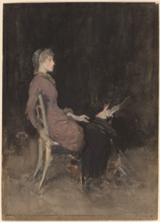 Study in Black and Gold (Madge O'Donoghue), 1883/1884. Creator: James Abbott McNeill Whistler.