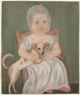 Child with Pet Dog, c. 1825. Creator: Micah Williams.