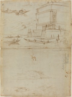 Studies of Lago Maggiore and and the Entrance to a Palazzo, c. 1700. Creator: Gaspar van Wittell.