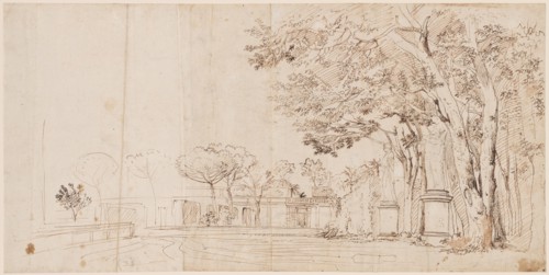 The Gardens of the Villa Medici, 1710-1720. Creator: Gaspar van Wittell.