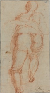 A Man Seen from Behind [verso], c. 1555. Creator: Taddeo Zuccaro.