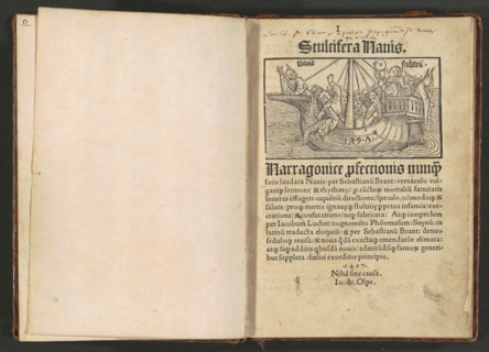 Stultifera navis (Ship of Fools), 1st August, 1497. Creators: Albrecht Durer, Sebastian Brant.