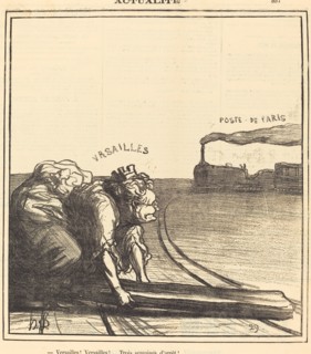 Versailles!... Trois semaines d'arrêt!, 1871. Creator: Honore Daumier.