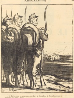 A Paris nous ne pouvions... aller a Versailles..., 1871. Creator: Honore Daumier.