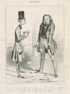 Encore mes créanciers, toujours ..., 19th century. Creator: Honore Daumier.