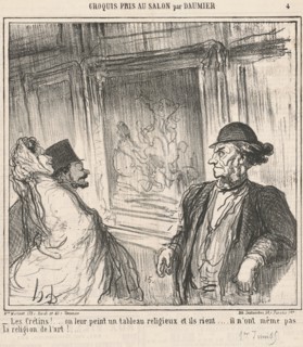 Les crétins! ... On leur peint un tableau religieux..., 19th century. Creator: Honore Daumier.
