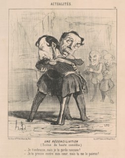 Un réconciliation, scène de haute comédie ..., 19th century. Creator: Honore Daumier.