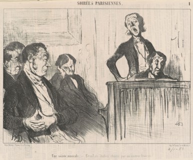 Une soirée musicale, 19th century. Creator: Honore Daumier.