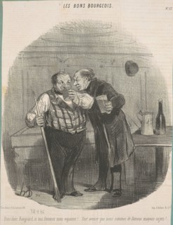 Dites donc, Ravignard, si nos femmes nous voyaient! ..., 19th century. Creator: Honore Daumier.