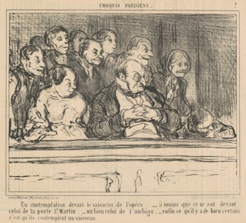 En contemplation devant le vaisseau de l'opera, 19th century. Creator: Honore Daumier.