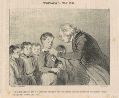 Mr. Alfred Cabassol ... recevez ce signe de l'honneur ..., 19th century. Creator: Honore Daumier.