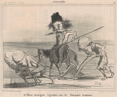 Les Russes encourageant l'agriculture, 19th century. Creator: Honore Daumier.