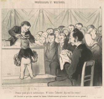 Premier grand prix de mathématiques, 19th century. Creator: Honore Daumier.