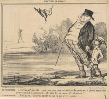Mr Prudhomme. Tu vois, Oh! Mon fils ..., 19th century. Creator: Honore Daumier.