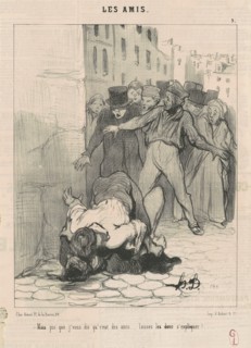Mais pis que j'vous dis qu' c'est des amis ..., 19th century. Creator: Honore Daumier.