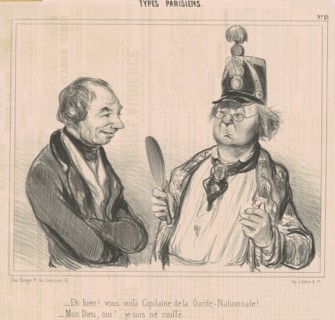 Eh bien! Vous voila Capitaine de la Garde-Nationnale!, 19th century.  Creator: Honore Daumier.