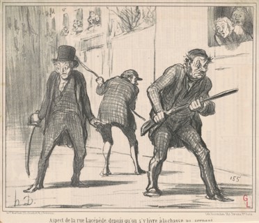 Aspect de la rue Lacépède ..., 19th century. Creator: Honore Daumier.