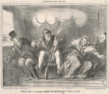 Allons Bon! J'avais oublié de décharger mon fusil!, 19th century. Creator: Honore Daumier.