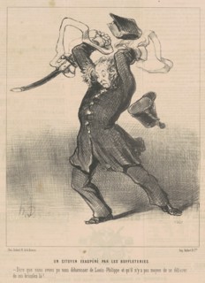 Un citoyen exaspéré par les buffleteries, 19th century. Creator: Honore Daumier.