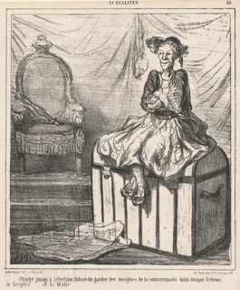 Chargé ... de garder les insignes de la souverainté, 19th century. Creator: Honore Daumier.
