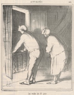 La veille du 13 Juin, 19th century. Creator: Honore Daumier.