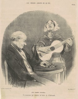 Aux Champs-Elysées, 19th century. Creator: Honore Daumier.