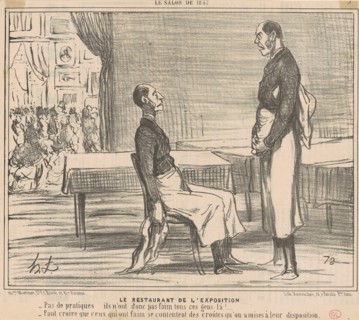 Le restaurant de l'exposition, 19th century. Creator: Honore Daumier.