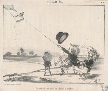 Un service ... pas facile a rendre, 19th century. Creator: Honore Daumier.