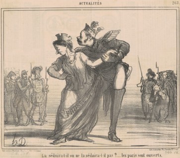 La séduira-t-il? Les Paris sont ouverts, 19th century. Creator: Honore Daumier.