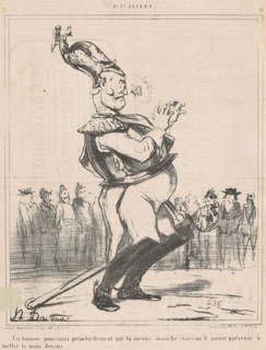 Un homme poursuivi ..., 19th century. Creator: Honore Daumier.