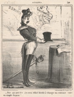 Dire que peut-être j'en serai réduit ..., 1855. Creator: Honore Daumier.