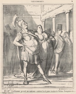 Mr. et Mme Prudhomme prenant un ..., 19th century. Creator: Honore Daumier.
