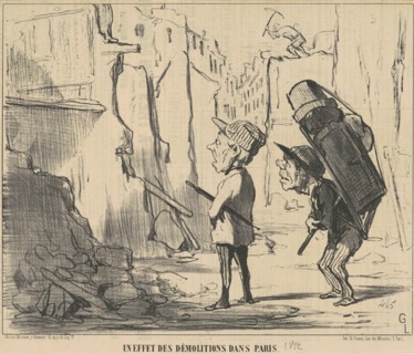 Un effet des démolitions dans Paris, 19th century. Creator: Honore Daumier.