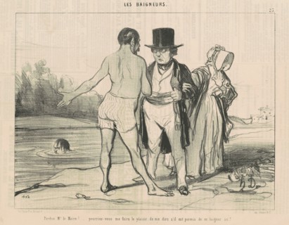 Pardon, Mr Le Maire! ... pourriez-vous ..., 19th century. Creator: Honore Daumier.