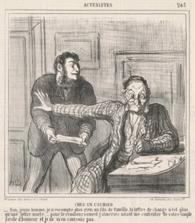 Chez un usurier, 19th century. Creator: Honore Daumier.