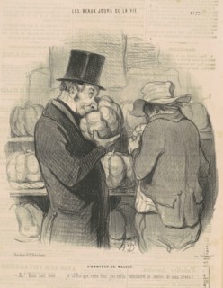 L'amateur de melons, 19th century. Creator: Honore Daumier.