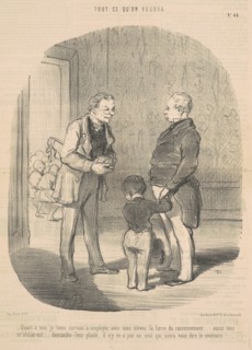 Quant a moi je tiens a employer ... la force du raisonnement, 19th century. Creator: Honore Daumier.