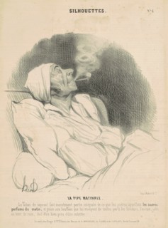 La pipe matinale, 19th century. Creator: Honore Daumier.