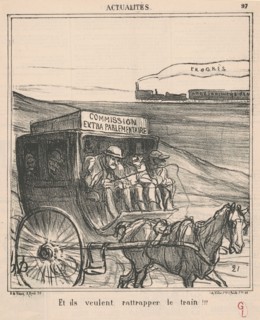 Et ils veulent rattraper le train!!!, 19th century. Creator: Honore Daumier.