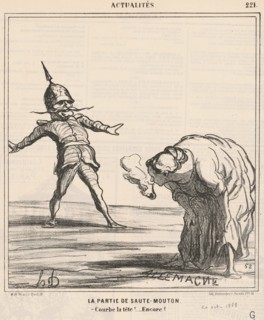 La partie de saute-mouton, 19th century. Creator: Honore Daumier.