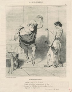 Socrate chez aspasie, 19th century. Creator: Honore Daumier.