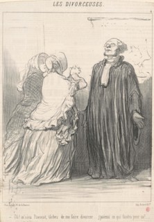 Oh! M'sieu l'avocat, tachez de ..., 19th century. Creator: Honore Daumier.