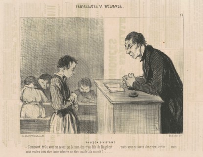 Le leçon d'histoire, 19th century. Creator: Honore Daumier.