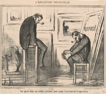 Vue prise dans un atelier ..., 19th century. Creator: Honore Daumier.