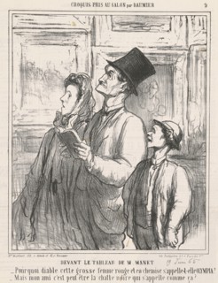Devant le tableau de M. Manet, 19th century. Creator: Honore Daumier.