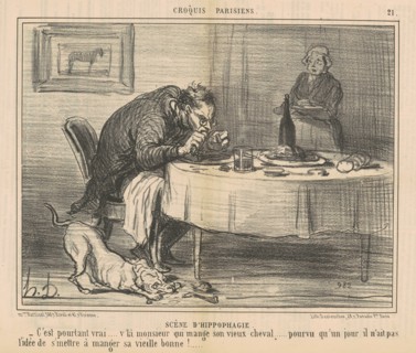 Scène d'Hippophagie, 19th century. Creator: Honore Daumier.