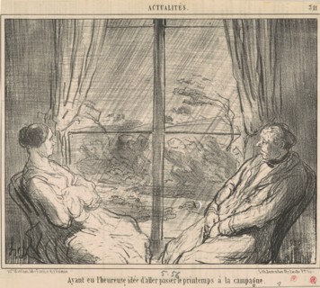 Ayant eu ... l'idée d'aller ..., 19th century. Creator: Honore Daumier.