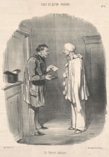 Un pierrot déplumé, 19th century. Creator: Honore Daumier.